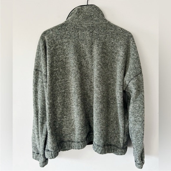 Abercrombie Women’s Oversized Cozy Fleece Half-Zip, EUC, Heather Gray, XL - Picture 3 of 5